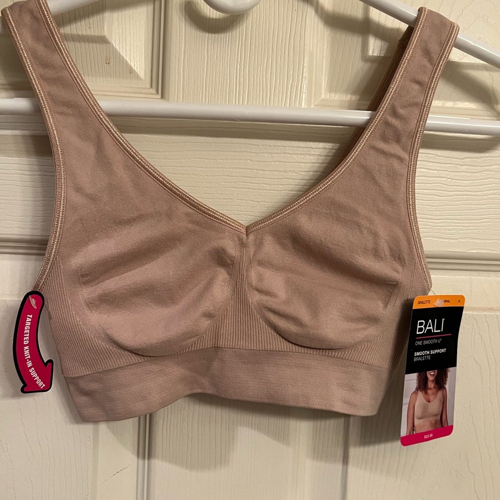 Bali One Smooth U Beige Smooth Support Bralette Size S